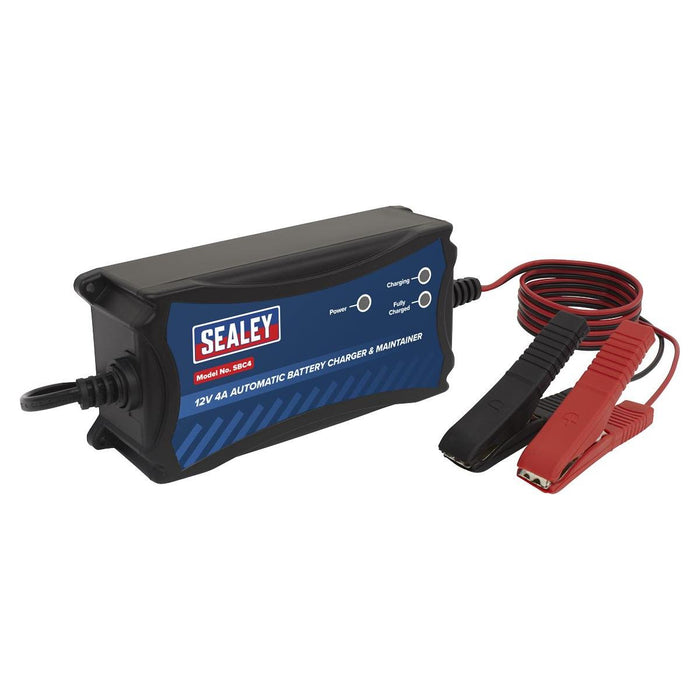 Sealey Battery Maintainer Charger 12V 4A Fully Automatic SBC4 Sealey - Town Tools 