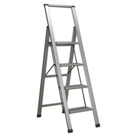 Sealey Aluminium Professional Folding Step Ladder 4-Step 150kg Capacity APSL4