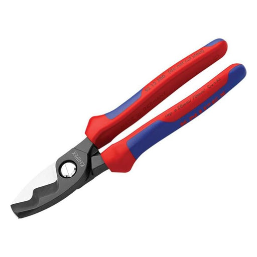 Knipex Cable Shears with Twin Cutting Edge Multi-Component Grip 200mm Knipex - Town Tools