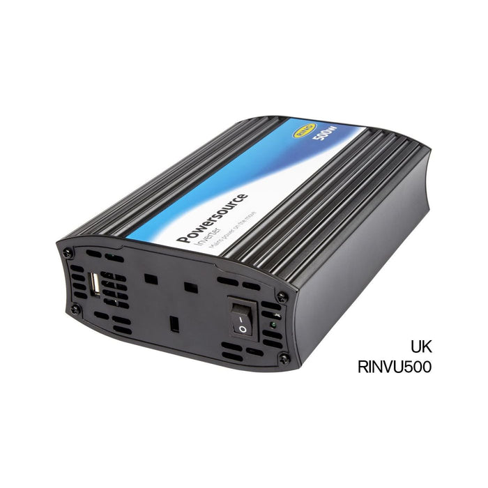 Ring RINVU500 Powersource 500W Inverter with Three Pin Socket and USB Ring Automotive - Town Tools 