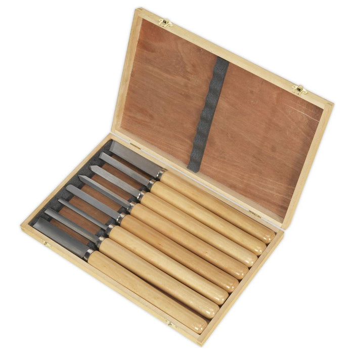 Sealey Wood Turning Chisel Set 8pc AK60/8 Sealey - Town Tools 
