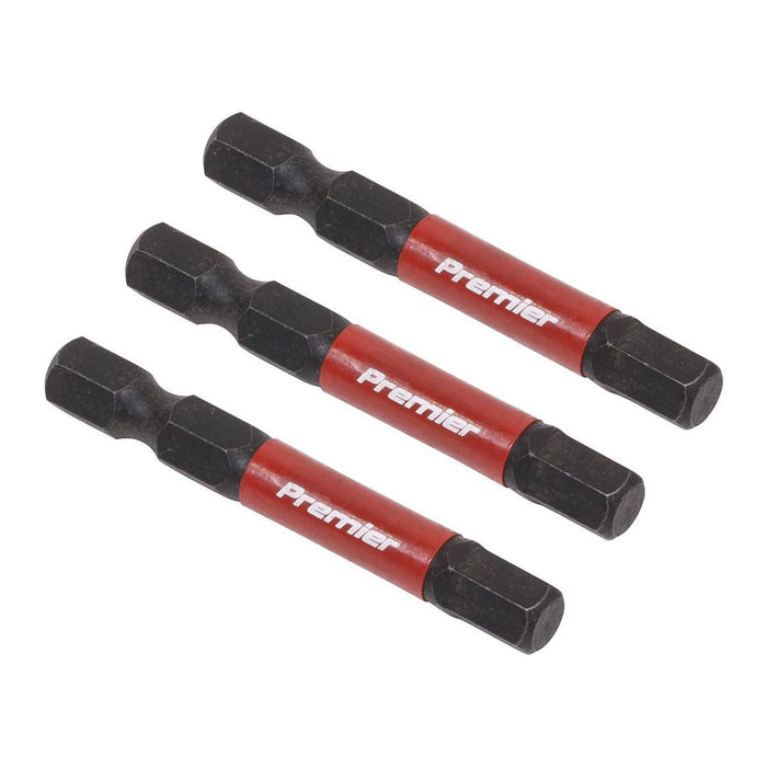 Sealey Hex 6mm Impact Power Tool Bits 50mm 3pc AK8239 Sealey - Town Tools 