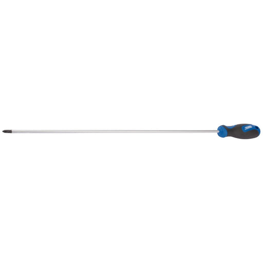 Draper Extra Long Reach Soft Grip Cross Slot Screwdriver, No.2 x 450mm 53502 Draper - Town Tools 