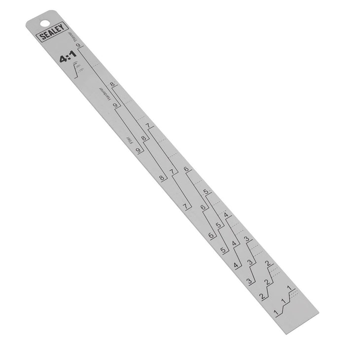 Sealey Aluminium Paint Measuring Stick 2:1/4:1 PA04 Sealey - Town Tools 