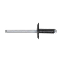 Sealey Aluminium Rivet Black Large Flange 3.2 x 10mm Pack of 200 RAB3210L