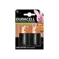 Duracell D Cell 3000Mah Rechargeable Batteries (Pack 2)