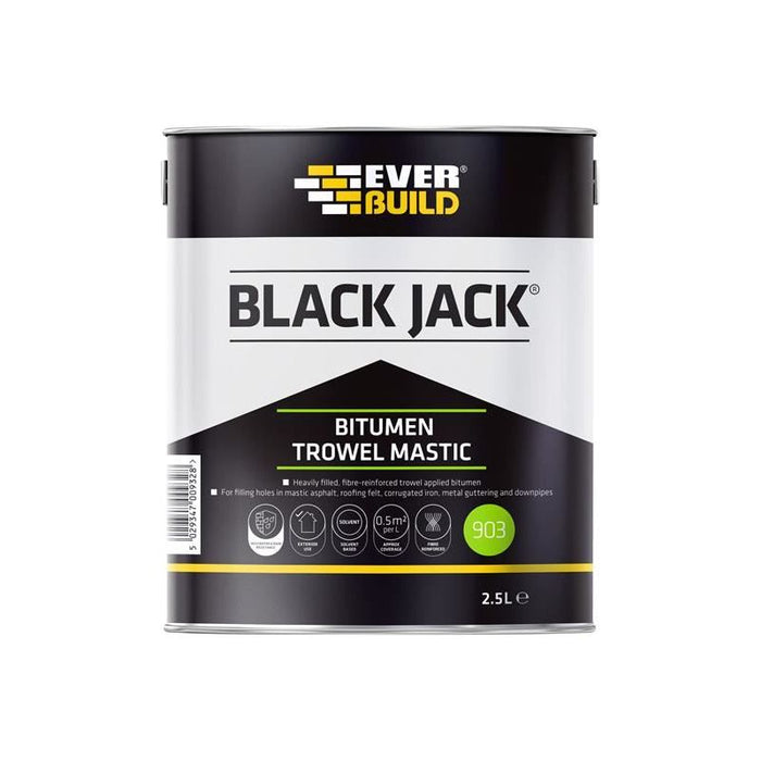 Everbuild Sika Black Jack® 903 Bitumen Trowel Mastic 2.5 litre Everbuild Sika - Town Tools