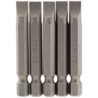 Draper Plain Slot Insert Bit, 6.5mm, 1/4" Hex, 50mm Long (Pack of 5) 64276