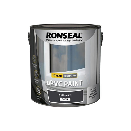 Ronseal uPVC Paint Anthracite Satin 2.5 litre Ronseal - Town Tools