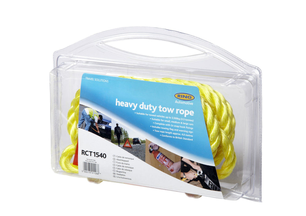 Ring Automotive RCT1540 3.5Kg Heavy Duty Tow Rope