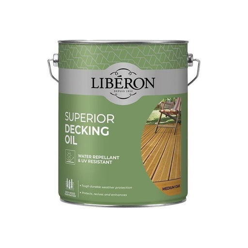 Liberon Superior Decking Oil Medium Oak 5 litre Liberon - Town Tools