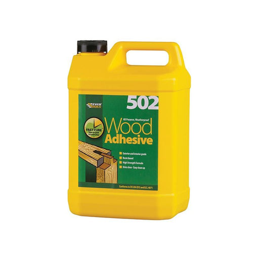 Everbuild Sika 502 All Purpose Weatherproof Wood Adhesive 5 litre Everbuild Sika - Town Tools