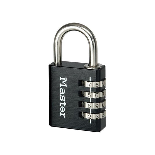 Master Lock Black Finish 40mm 4-Digit Combination Padlock Master Lock - Town Tools