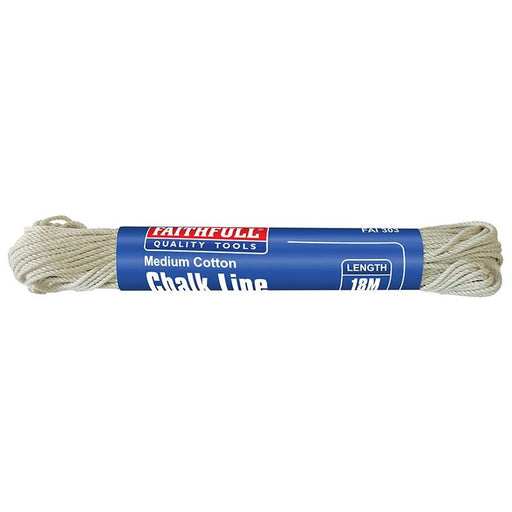 Faithfull 303 Medium Cotton Chalk Line 18m (Box 12) Faithfull - Town Tools