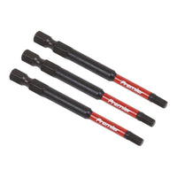 Sealey Hex 4mm Impact Power Tool Bits 75mm 3pc AK8262