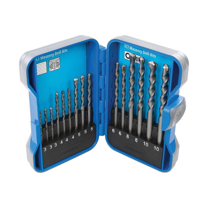 Silverline TCT Masonry Drill Bit Set 15pce 3 - 10mm Silverline - Town Tools 