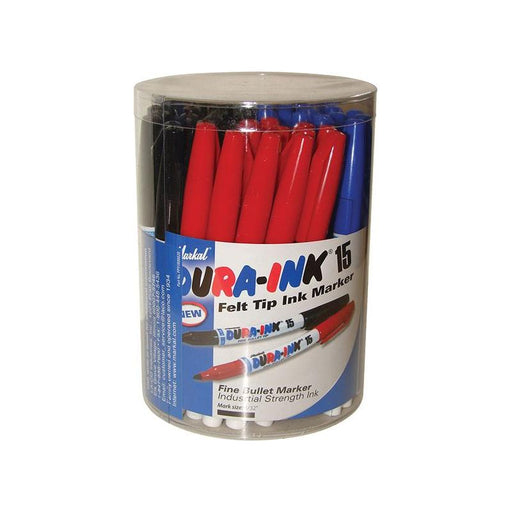 Markal DURA-INK® 15 Fine Tip Marker Mixed Colours (Tub 48) Markal - Town Tools