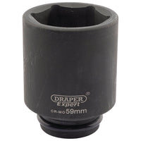 Draper Expert HI-TORQ 6 Point Deep Impact Socket, 3/4" Sq. Dr., 59mm