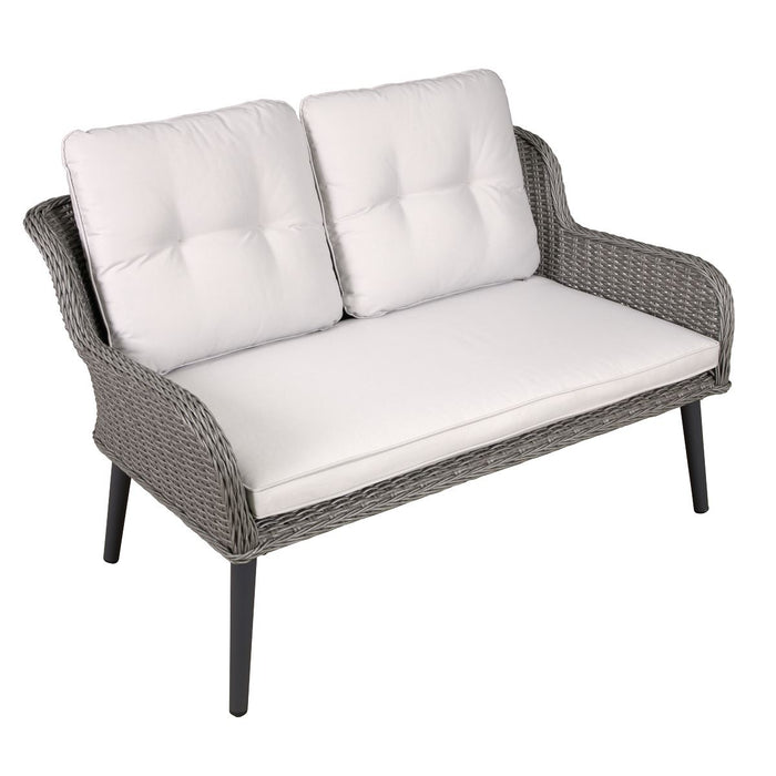 Dellonda Buxton Rattan Wicker Outdoor 2-Seater Sofa DG80