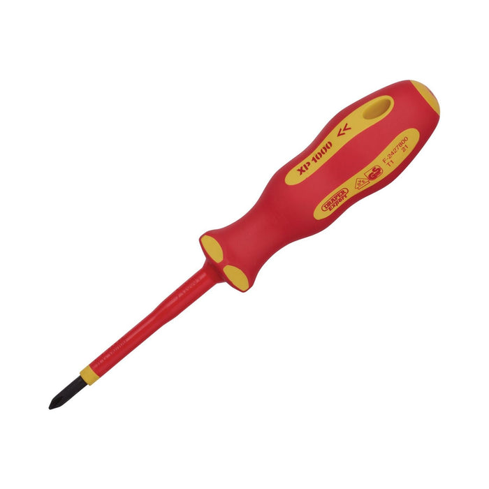 Draper XP1000 VDE Cross Slot Screwdriver, No.1 x 80mm 64429