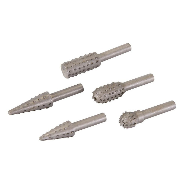 Silverline Rotary Rasp Set 5pce 6.35mm Shank Silverline - Town Tools 