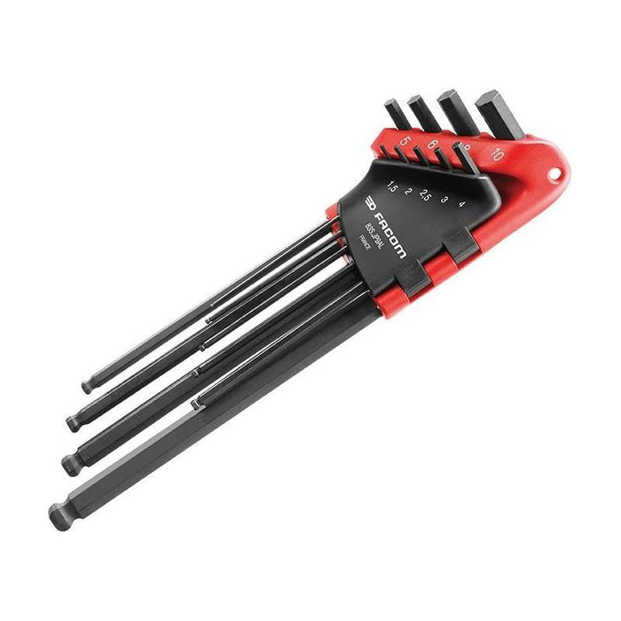 Facom 83S.JP9AL Metric Hex Key Wallet Set, 9 Piece Facom - Town Tools