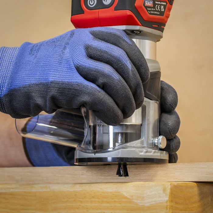 Sealey SV20 Series Cordless Trimming Router Kit 20V 4Ah - 2 Batteries CP20VTRKIT Sealey - Town Tools 