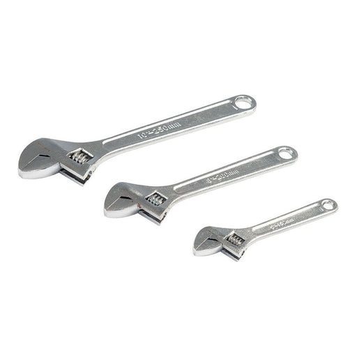 Silverline Adjustable Wrench Set 3pce 150, 200 & 250mm Silverline - Town Tools 