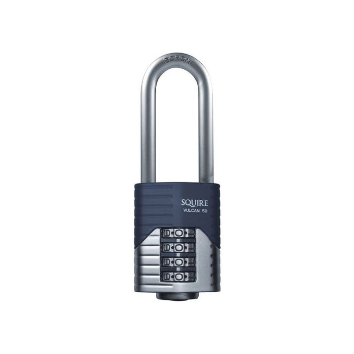 Squire Vulcan Long Boron Shackle Combination Padlock 50mm Squire - Town Tools