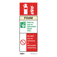 Sealey Safe Conditions Safety Sign Foam Fire Extinguisher Rigid Plastic