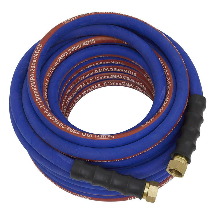 Sealey Extra-Heavy-Duty Air Hose with 1/2"BSP Unions 15m x 13mm AH15R/12 Sealey - Town Tools 