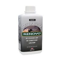Renovo Soft Top Canvas Hood Reviver BLACK 500ml Dyes Convertible Car Roofs