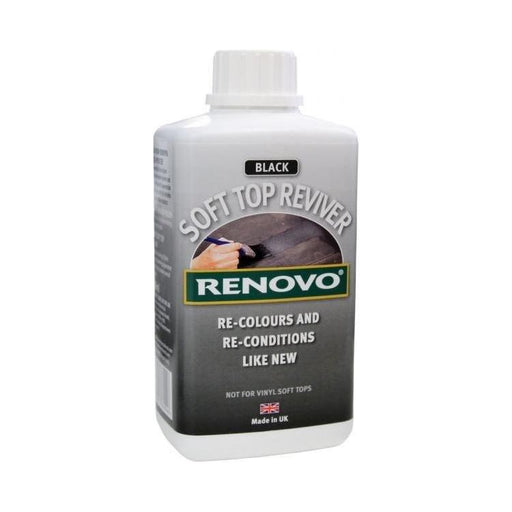 Renovo Soft Top Canvas Hood Reviver BLACK 500ml Dyes Convertible Car Roofs Renovo - Town Tools 