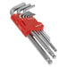 Sealey Ball-End Hex Key Set 9pc Long Metric AK7139 Sealey - Town Tools 