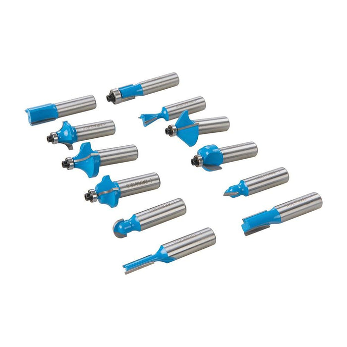 Silverline 12mm TCT Router Bit Set 12pce 12mm Silverline - Town Tools 