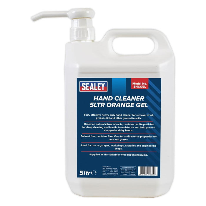 Sealey Hand Cleaner 5L Orange Gel SHCO5L Sealey - Town Tools 