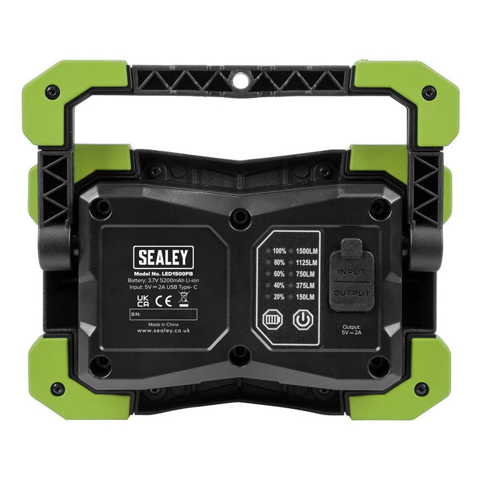 Sealey 15W COB LED Portable Floodlight and Power Bank LED1500PB Sealey - Town Tools 