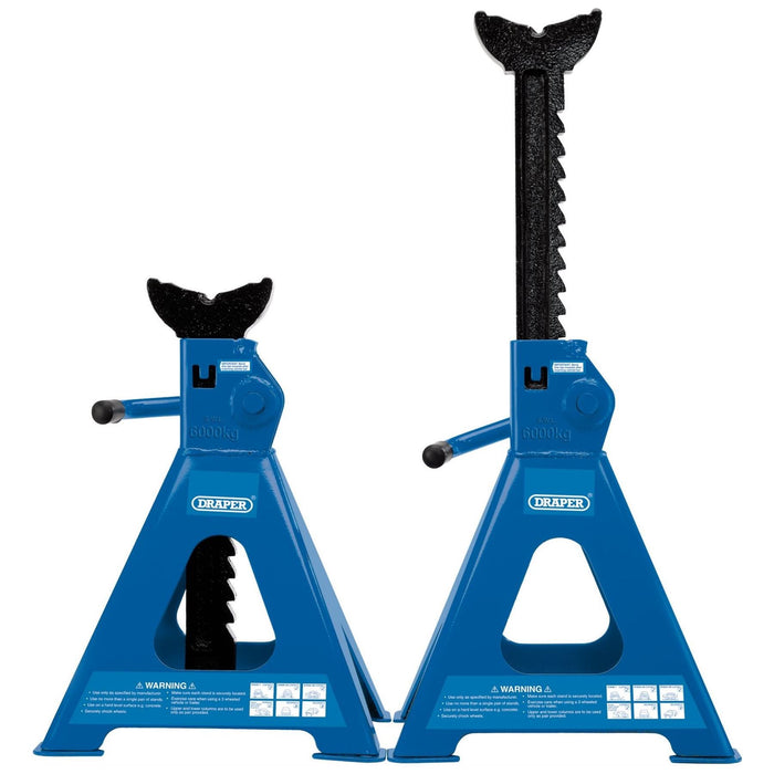 Draper Ratcheting Axle Stands, 6 Tonne (Pair) 30883 Draper - Town Tools 