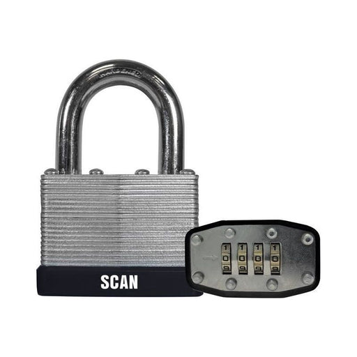 Scan Laminated Steel Combination Padlock 50mm Scan - Town Tools