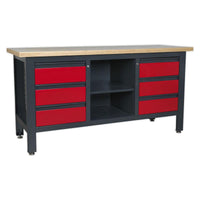 Sealey Workstation with 6 Drawers & Open Storage AP1905D