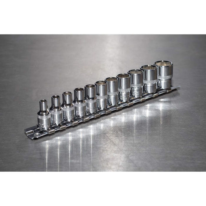 Sealey Premier Premier Imperial Socket Set 1/4"Sq Drive 11pc AK2670 Sealey Premier - Town Tools 