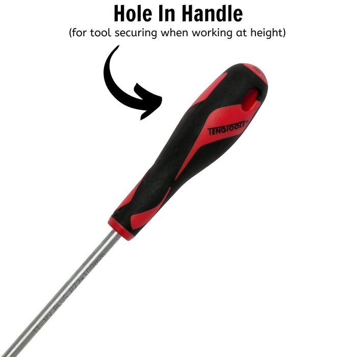 Teng Tools PZ Screwdriver PZ2 x 100mm M Teng Tools - Town Tools 