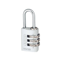 Abus Mechanical 145/20 20mm Aluminium Combination Padlock Silver 46574