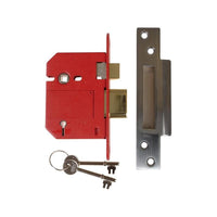 Union StrongBOLT 2200S BS 5 Lever Mortice Sashlock Satin Chrome 81mm Visi