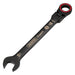 Draper Expert HI-TORQ Metric Flexible Head Ratchet Combination Spanner, 19mm, Black Draper - Town Tools