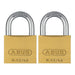 Abus Mechanical 55/40mm Brass Padlocks Twin Pack ABUS Mechanical - Town Tools