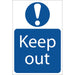 Draper Keep Out' Mandatory Sign, 400 x 600mm 72913 Draper - Town Tools 