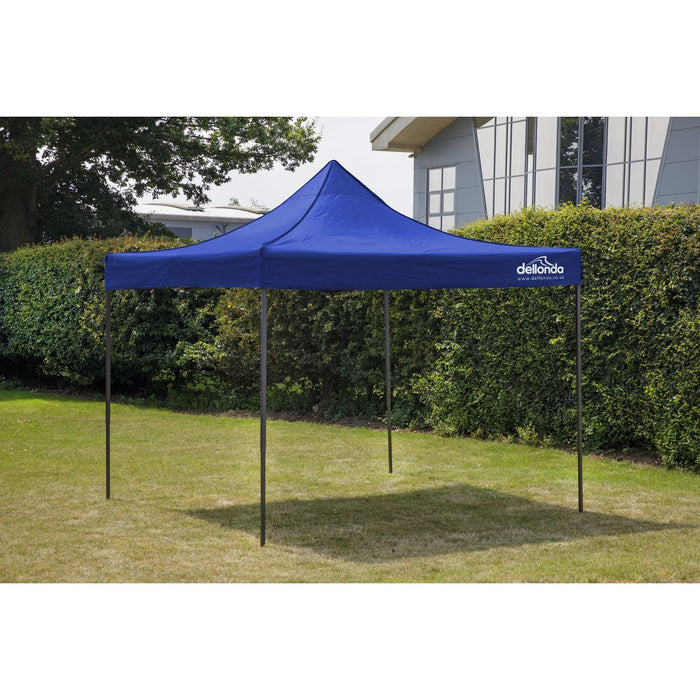 Dellonda 2x2m Pop-Up Gazebo Heavy Duty  Carry Bag Rope Stakes & Weight Blue