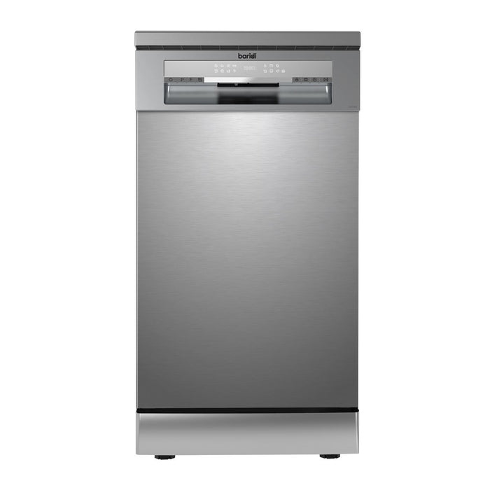 Baridi Slimline Freestanding Dishwasher 45cm Wide 10 Place Settings - Silver