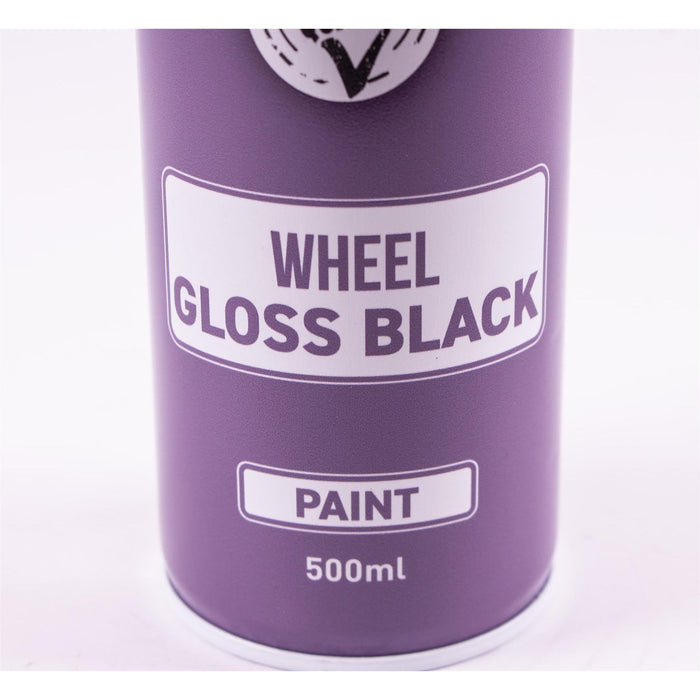 12x Autotek GLOSS BLACK Wheel Paint 500ml Spray Paint High Coverage PMA - Town Tools 